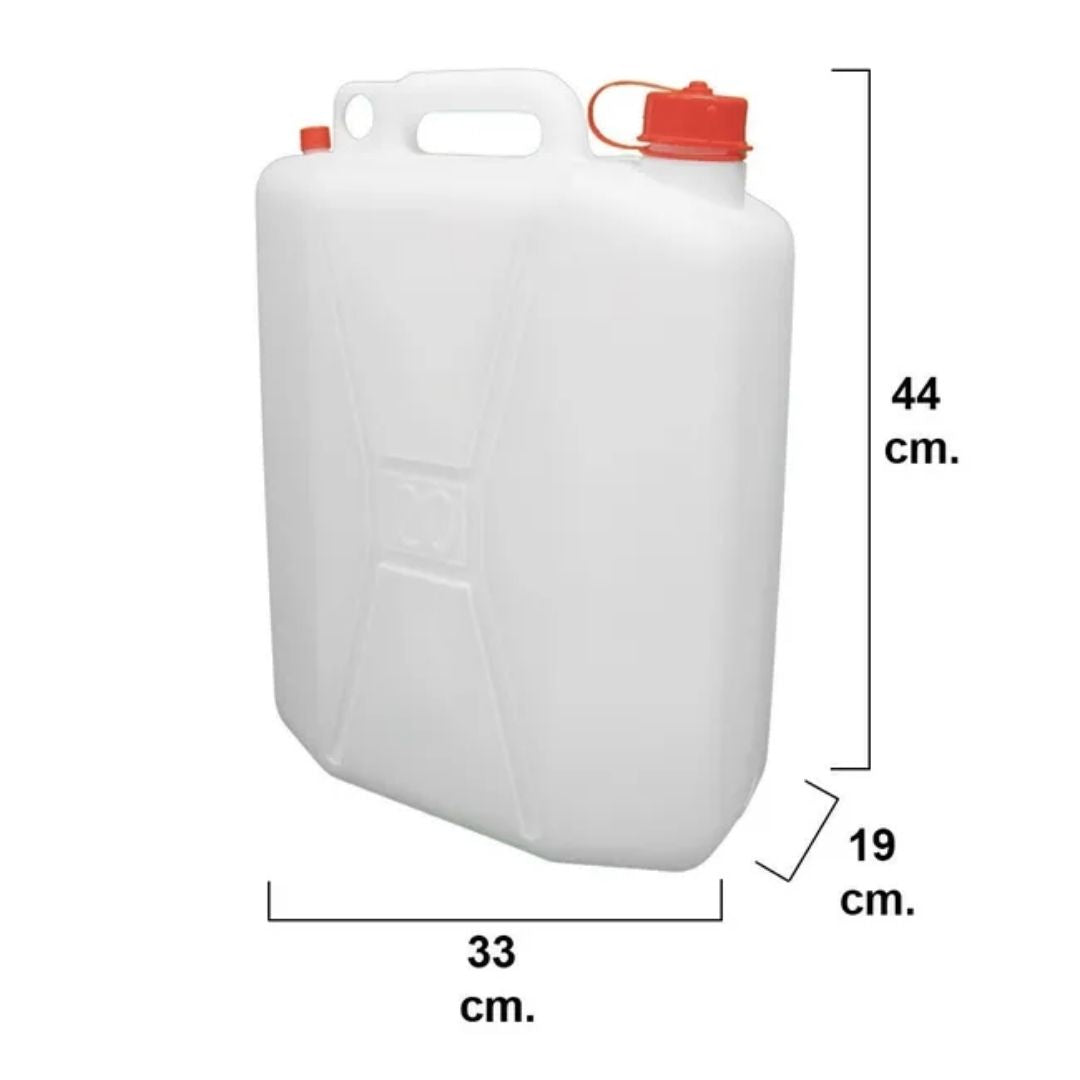 Complete campervan water system kit with 20L tank, 12V pump, and chrome tap laid out for DIY installation in a van conversion