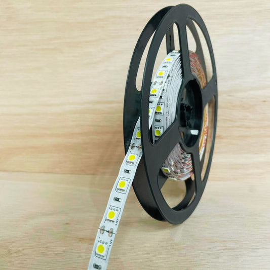 5V warm white LED strip with adhesive backing for van lighting