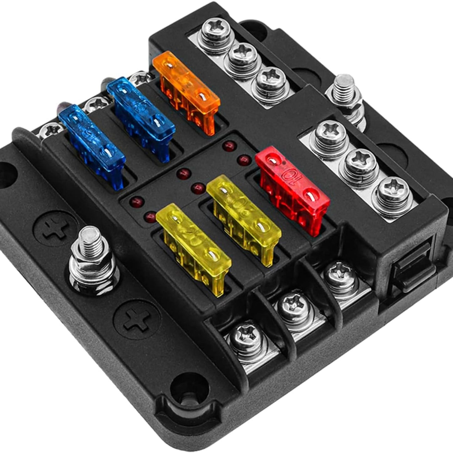 KAOLALI 6-Way Blade Fuse Box – 12V Waterproof Distribution Panel