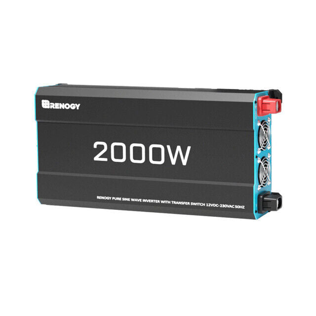 2000W 12V Pure Sine Wave Inverter – Renogy DC to AC Power for Campervans & Off-Grid