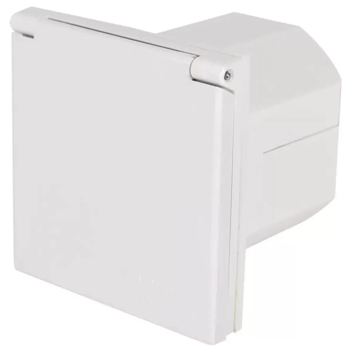 Single-phase 3-pole (2P+T) 16A CEE male socket with cover for caravans - IP44 - as-Schwabe 60484