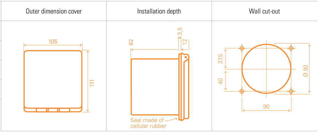 Single-phase 3-pole (2P+T) 16A CEE male socket with cover for caravans - IP44 - as-Schwabe 60484