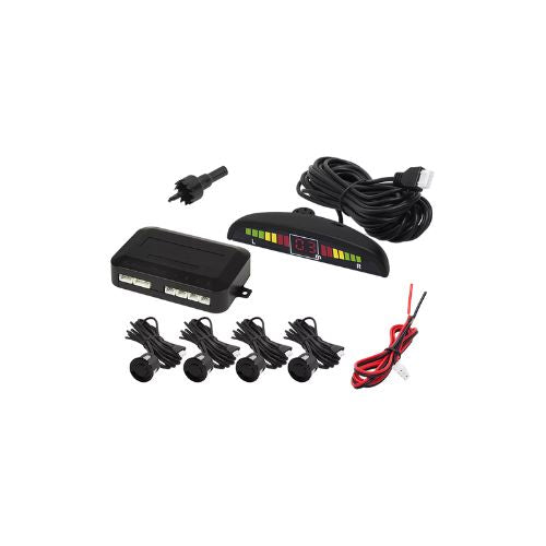 Sensores de aparcamiento para coche (Ø22 mm) – Negros – Kit universal de 4 sensores