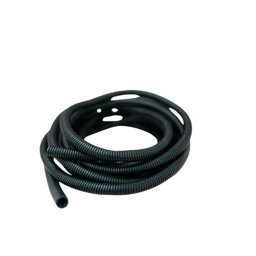 Tubo corrugado de PP de Ø10 mm con abertura lateral, resistente a los rayos UV y al calor (5 m)