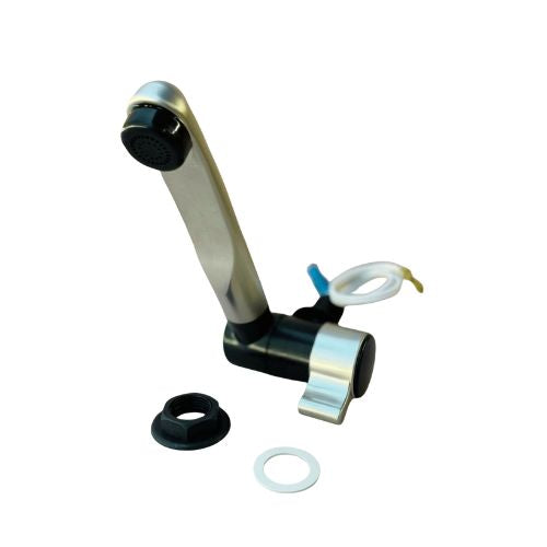 Grifo individual London 12 V negro/cromado