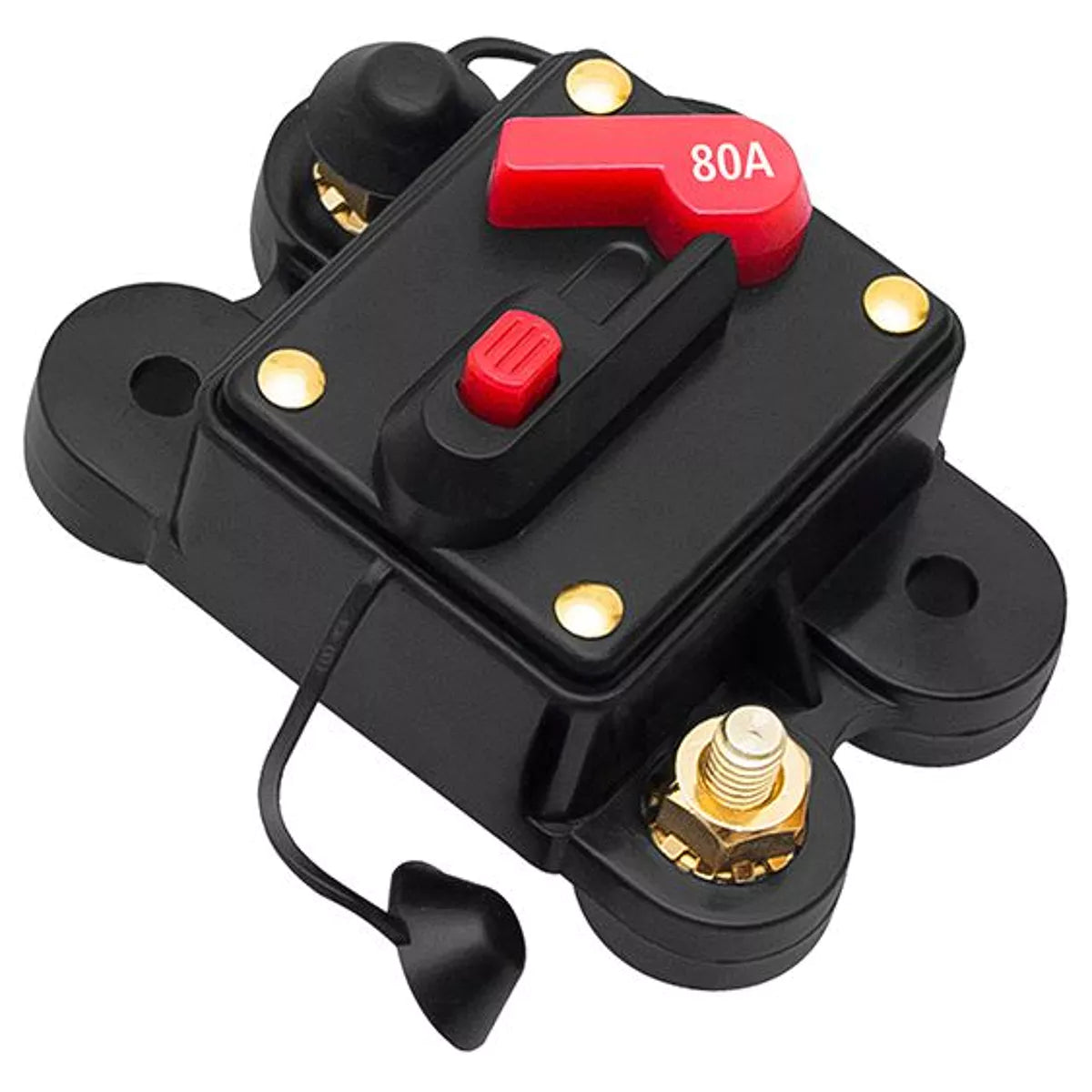 Automotive DC circuit breaker for 12 24 and 48 volt systems rated up to 300 amps