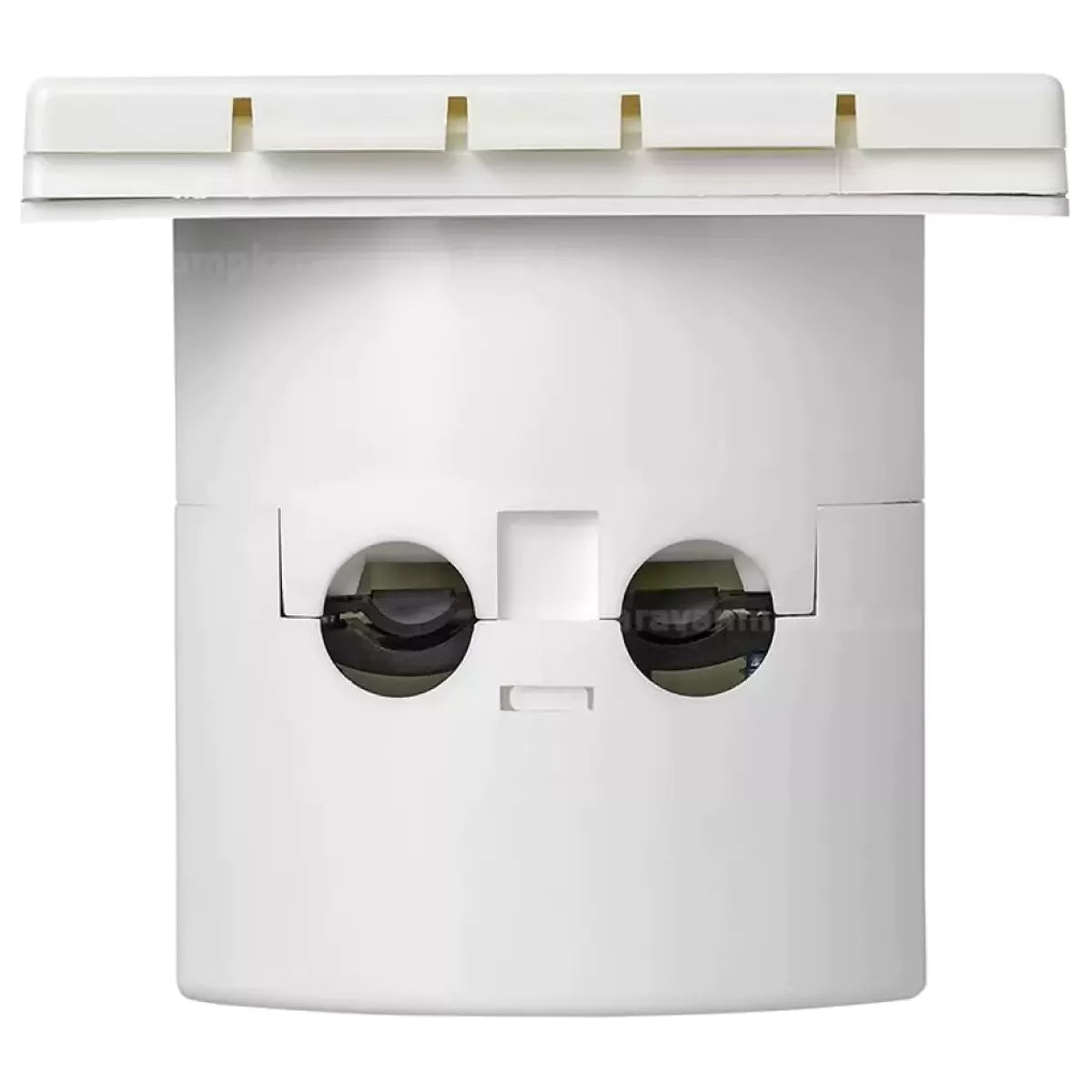 Side view of CEE male socket 16A IP44 showing recessed mounting depth