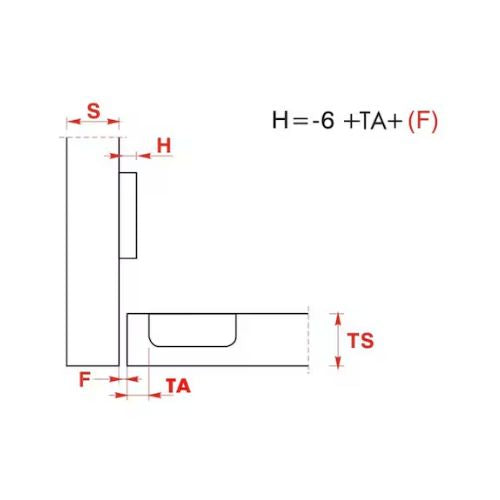 Dobradiça para mobiliário Wurth EasyClick com fecho suave – 52/5,5 mm, 110°, meia sobreposição (DOB EASYCLICK 110 C9)