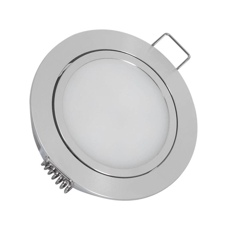 Luminária de encastrar LED 3W 12V DC com conector rápido – recorte de Ø67 mm