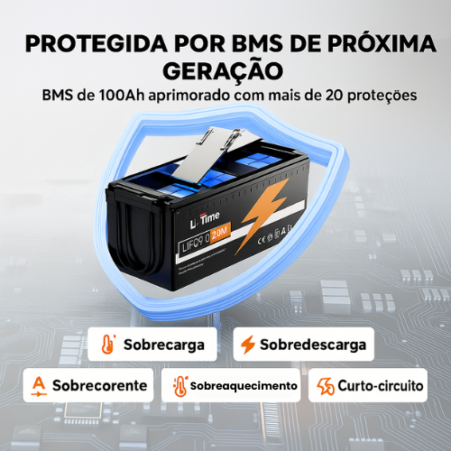 LiTime 12V 200Ah battery with 100A BMS protection system