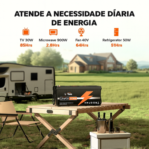 IP65 waterproof LiTime 12V 200Ah LiFePO4 battery for outdoor use