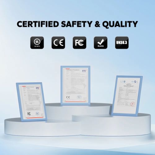 Bateria LiTime 12V 200Ah de ciclo profundo LiFePO4 com proteção contra sobreaquecimento e baixa temperatura.