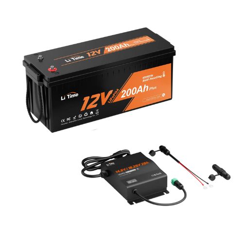 LiTime 12V 200Ah LiFePO4 self-heating battery for cold weather and off-grid applications