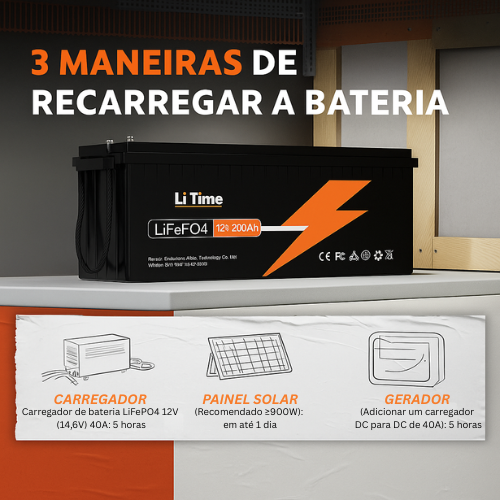 Batería de litio de ciclo profundo LiFePO4 de 12 V y 200 Ah: el sustituto perfecto para la batería de plomo-ácido de 12 V y 200 Ah.