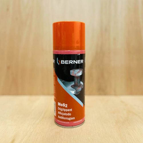 NSF H1-certified rust remover spray loosening corroded bolts on a van