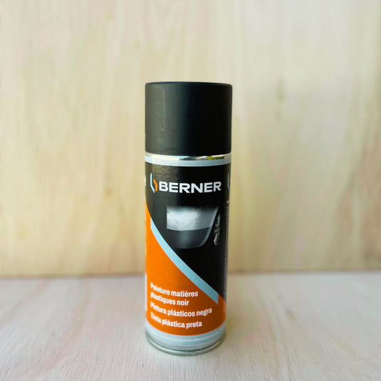 Berner exterior-grade spray paint for campervan bumpers and plastic trim. UV-resistant and weatherproof.