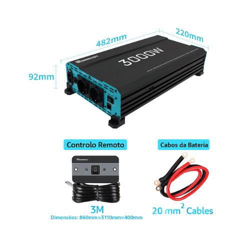renogy 3000w 12v pure sine wave inverter