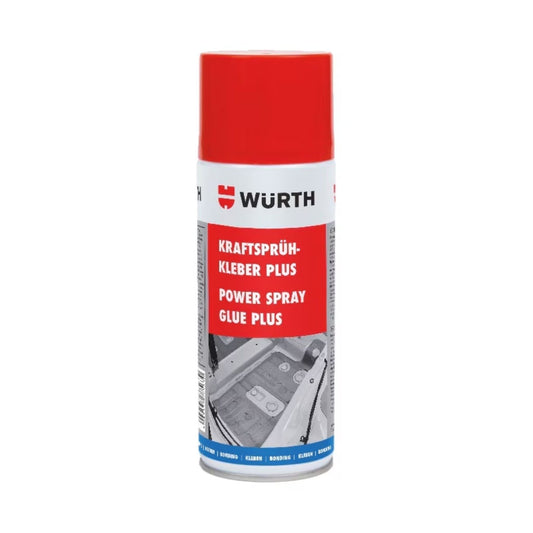 Strong Plus Spray Glue bonding insulation in campervan wall