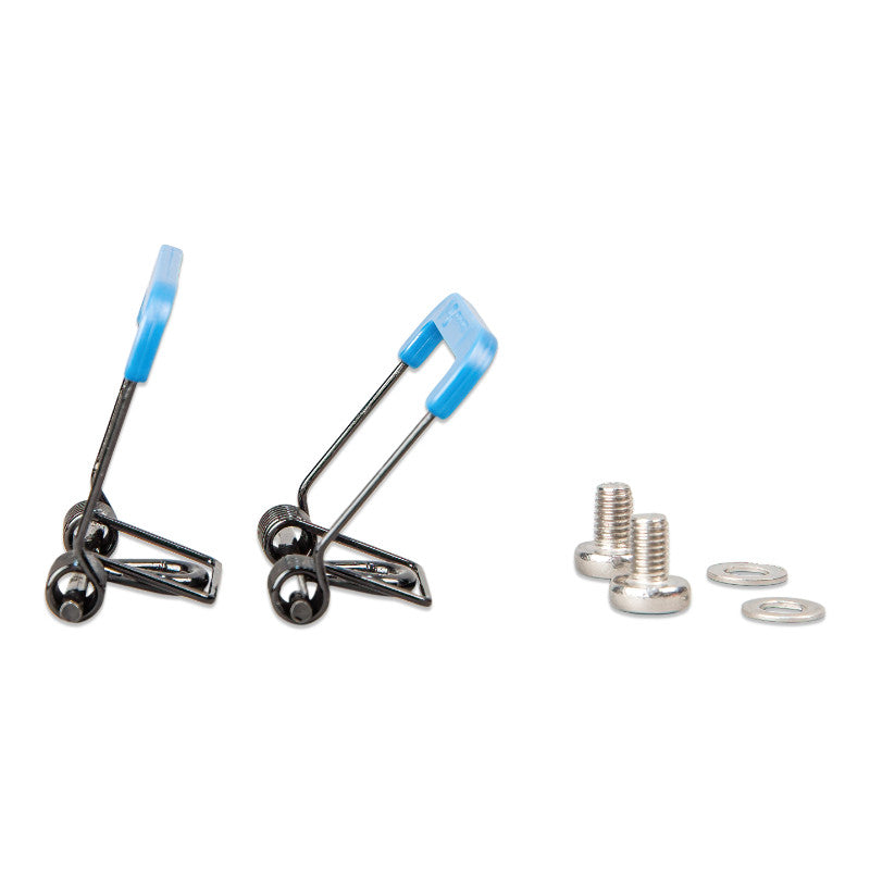 Safety pins used to secure the Victron Ekrano GX touchscreen during installation