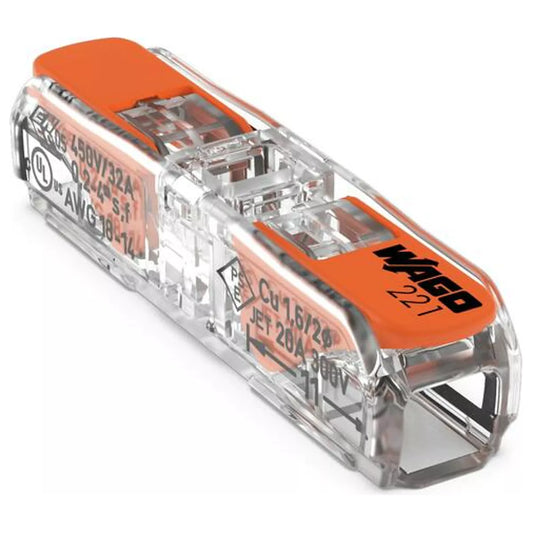 WAGO 221 quick connector with lever clamps for fast and tool free electrical wiring